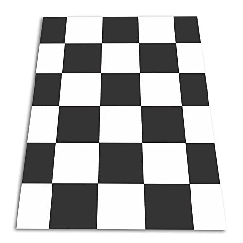 Coloray SparrowFloor Teppich Vinyl-Boden PVC Küchenmatte Schlichte Matte 240x152cm Vinyl-Teppich Bodenschutz in der Küche Modernes Zuhause - Schachbrett von Coloray