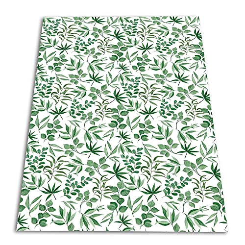 Coloray SparrowFloor Teppich Vinyl-Teppich 220x152cm Modernes Zuhause Bodenschutz in der Küche Schlichte Matte Vinyl-Boden PVC Küchenmatte - Blätter zeichnen von Coloray