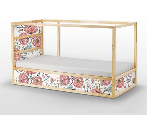 Coloray Sticker-Set Aufkleber Aufkleber-Set Bett Kura Für Kinder Mit Stufen - Feldblumen von Coloray