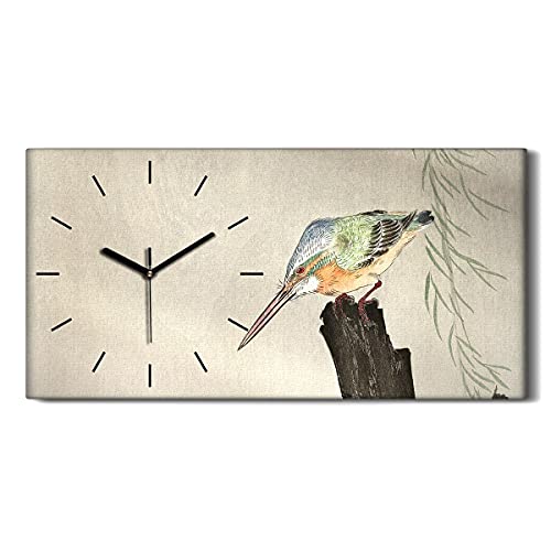 Coloray Uhr auf Leinwand - Schwarze Hände - Ohne Tickendes Geräusc Wand Uhr Dekoration Kunst Wohnzimmer Segeltuch - Asiatischer Tiervögel Eisvogel Coloray Uhr auf Leinwand - Schwarze Hände - Ohne Tickendes Geräusc Wand Uhr Dekoration Kunst Wohnzimmer Segeltuch - Asiatischer Tiervögel Eisvogel von Coloray