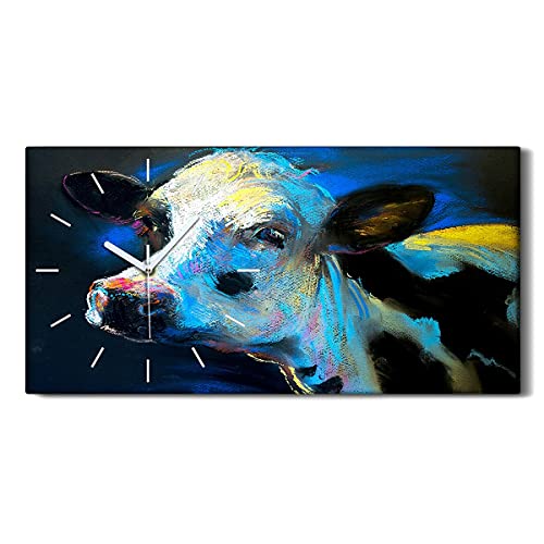 Coloray Uhr auf Leinwand - Weiße Hände - Kunst Segeltuch Wohnzimmer Dekoration Ohne Tickendes Geräusc Wand Uhr - Bauernhof der Tiere Kuh Coloray Uhr auf Leinwand - Weiße Hände - Kunst Segeltuch Wohnzimmer Dekoration Ohne Tickendes Geräusc Wand Uhr - Bauernhof der Tiere Kuh von Coloray