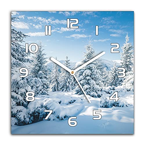 Coloray Weihnachten Wanduhr 30x30 cm Quadrat Gehärtetem Glas - Weiße Uhrzeiger - Wandkunst Bild Küche Wohnzimmer Glas Uhr Echtglas - Winterbaum verschneiter Weihnachtstag Coloray Weihnachten Wanduhr 30x30 cm Quadrat Gehärtetem Glas - Weiße Uhrzeiger - Wandkunst Bild Küche Wohnzimmer Glas Uhr Echtglas - Winterbaum verschneiter Weihnachtstag von Coloray