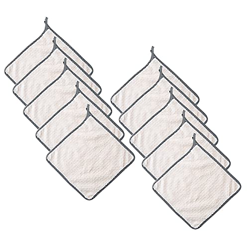 Colorful Elektronik 10er Set Korallensamt Mikrofaser-Reinigungstücher Lappen - 25x25cm - Putztücher Fenster Tücher Mikrofasertücher Geschirrtücher Cleaning Cloth Für Küche Badezimmer (Beige) von Colorful Elektronik