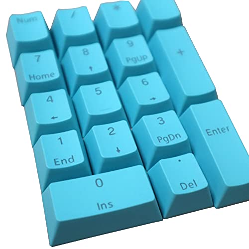 Colorful Tastenkappen Set für Number Area Tastatur, 17 keycaps Für RK61-Serie, Für GANSS ALT61-Serie - PBT-OEM Tastenkappen für Cherry MX Schalter mechanische Tastaturer (Blau) von Colorful Elektronik