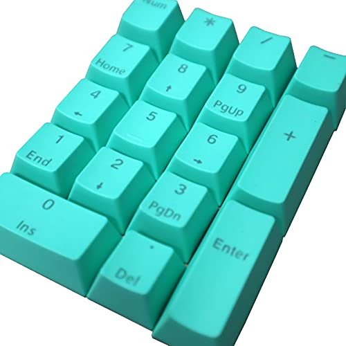 Colorful Tastenkappen Set für Number Area Tastatur, 17 keycaps Für RK61-Serie, Für GANSS ALT61-Serie - PBT-OEM Tastenkappen für Cherry MX Schalter mechanische Tastaturer (SbLAU) von Colorful Elektronik