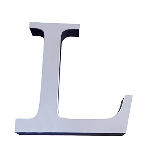 ABC Wandaufkleber 26 Silber Alphabet Wandtattoo 3D Spiegel Wandsticker, Kreativ Spiegel Buchstaben Aufkleber, DIY selbstklebende Schlafzimmer Wohnzimmer Kinderzimmer Colorful (L) von Colorful Home Deco