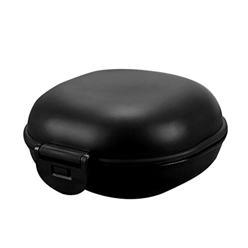 Colorful Seifendose Kunststoff Seifenschale Soap Container für Home Reisen Outdoor Camping (Schwarz) von Colorful Home Deco