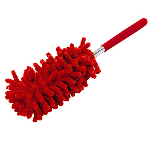 Staubwedel mit Teleskopstange,Colorful Einstellbare Stretch verlängern Microfiber Staubwedel Staubpinsel Haushalt Reinigungswerkzeug (Rot) von Colorful Home Deco