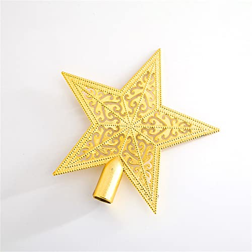 Colorful ø15cm Weihnachtsbaum Flacher Stern, Glitzerte Christbaumspitze Stern Tannenbaum Spitze Mehrfarben für Feiertags-Dekorationen (Gold) von Colorful Home Decor