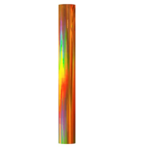 DIY Holographische Regenbogen selbstklebende Adhesive Vinyl Rolle - 21x29.7cm - Vinylfolie für Auto Briefkasten, Hobby, Basteln, Scrapbooking Dekoration Glänzende Vinylfolie für Sticker (Gold) von Colorful Home Decor