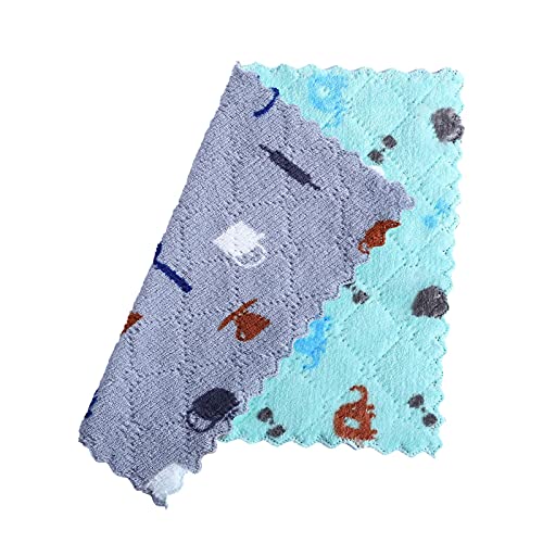 Colorful 【5 Stücke】 Spültuch Doppelseitiges Mikrofaser-Reinigungstücher Lappen - 26 X 16 cm - Putztücher Fenster Tücher Scheuerschwamm Cleaning Cloth Für Küche Badezimmer (Green) von Colorful Home Tool