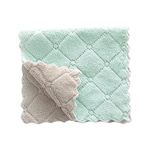 Colorful Spültuch Doppelseitiges Mikrofaser-Reinigungstücher Lappen - 25 X 25 cm - Putztücher Fenster Tücher Scheuerschwamm Cleaning Cloth Für Küche Badezimmer (Green) von Colorful Home Tool