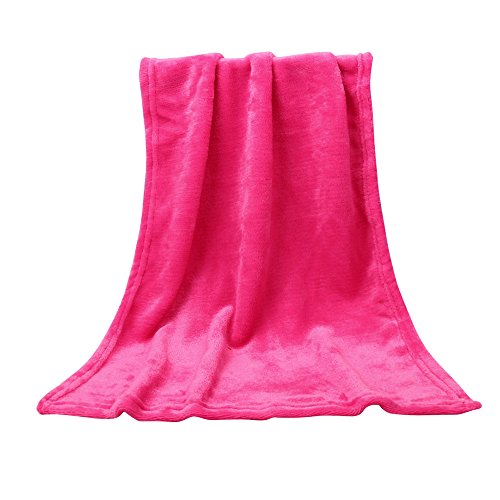 Colorful Babydecke Micro Plüsch Fleecedecke, Super Weich Warm,Decke für Baby (Hotpink, 50 x 70 cm) von Colorful