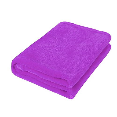 Colorful Babydecke Micro Plüsch Fleecedecke, Super Weich Warm,Decke für Baby (Lila, 50 x 70 cm) von Colorful