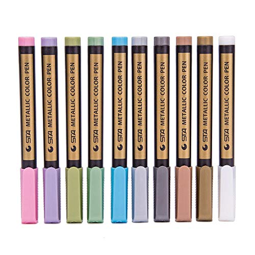 Colorful Marker Stift Mark Pen 2PC Metallic Marker Paints Pens Art Glasfarbe schreiben Marker DIY Card Making von Colorful