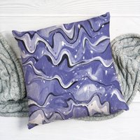 Mauve Dekokissenbezug, Strandkissenbezug Mit Kringeln Bedruckt, Dekoratives Pastell Akzentkissen Für Sofa Oder Überbettdekor von ColorfulArtsyPrints