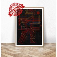 Colored Sticks/Wassily Kandinsky Von Kandinksy Museum Poster Gallery Print von ColorfulDreamsStudio