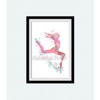 Gymtastics Aquarell Plakat Sport Wand Décor Gymnastik Mädchen Drucken Kunst Home Hängenden Print W172 von ColorfulPrint