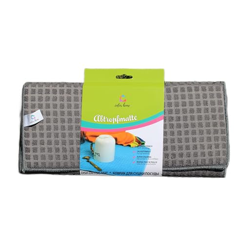Colorhome Abtropfgestell Geschirr Abtropfmatte - 39 x 49 cm - Mikrofaser - Beidseitig Maschinenwaschbar - Grau Latte Colorhome Abtropfgestell Geschirr Abtropfmatte - 39 x 49 cm - Mikrofaser - Beidseitig Maschinenwaschbar - Grau Latte von Colorhome