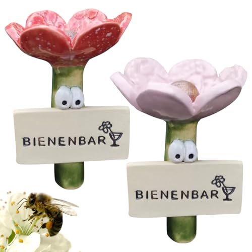 Colorich 2 Stück Insektentränke Garten, BienenträNke für Den Garten, Insektentränke Keramik, Vogel und Insektentränke, Insektentränke Balkon, Insekten Trinkbecher für Garten und Schmetterlinge von Colorich ㅤ