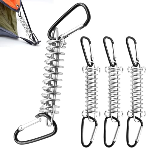 Colorich 4 Stück Zugfedern mit Haken Edelstahl, Zugfeder Sonnensegel Zubehör Set, Spanner zugfeder für Campingzelt Markisen Outdoor von Colorich ㅤ