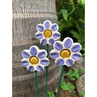 Keramik Pflanzenstecker | 3Er-Set Lila von ColorofceramicJuliaD