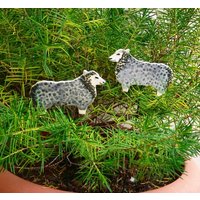 Keramik Schäfchen Pflanzenstecker Handgemachte Gartendekoration von ColorofceramicJuliaD