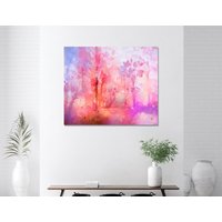 Abstrakte Wald Leinwandkunst, Leinwanddruck Home Dekor, Gerahmt Druck, Abstrakte Wandkunst, Waldkunst Abstrakter Stil Leinwand von ColorsOFLifeHomeArt