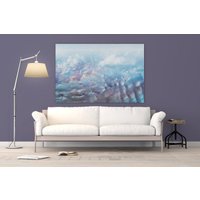 Abstrakte Wolken Wandkunst, Leinwanddruck Home Dekor, Gerahmt Druck, Abstrakte Blaue Kunst Wohndekor, Abstrakter Leinwandstil von ColorsOFLifeHomeArt