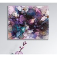 Abstraktes Violett Leinwandbild, Leinwanddruck Home Dekor, Gerahmter Druck, Dekoration Wandkunst Design, Abstrakte Violetten Wohndekor Kunst von ColorsOFLifeHomeArt