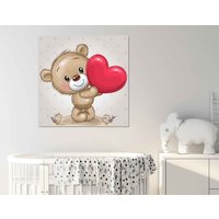 Baby Bär Wandkunst, Leinwanddruck Home Dekor, Gerahmt Druck, Dekoration Wandkunst Design, Gemälde Kinderzimmer Leinwandkunst von ColorsOFLifeHomeArt