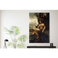 Bacchus, Gemälde Von Leonardo Da Vinci, Reproduktion Kunstdruck Auf Leinwand, Vintage Wandkunst, Leinwand Wandkunst von ColorsOFLifeHomeArt