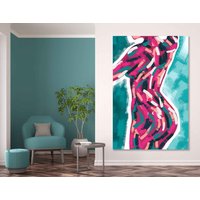 Frau Körper Leinwand Kunst, Druck Home Dekor, Gerahmt Druck, Dekoration Wall Art Design, Pop Wandstil von ColorsOFLifeHomeArt