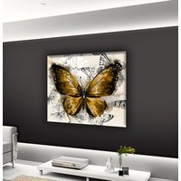 Gold Schmetterling Wandkunst, Leinwanddruck Home Decor, Gerahmt Druck, Dekoration Wandkunst Design, Golddruck Schmetterlinge Leinwandkunst von ColorsOFLifeHomeArt