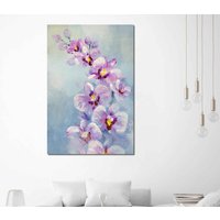 Lila Orchidee Wandkunst, Leinwanddruck Home Dekor, Gerahmter Druck, Dekoration Wandkunst Design, Gemälde Leinwand Abstrakte von ColorsOFLifeHomeArt