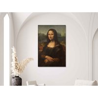 Mona Lisa - Leonardo Da Vinci Reproduktion Leinwandbild || Verschiedene Größen Gewickelte Leinwand Auf Holzrahmen von ColorsOFLifeHomeArt
