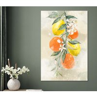 Orange Und Zitrone Wandkunst, Leinwanddruck Home Dekor, Gerahmt Druck, Dekoration Wandkunst Design, Küche Abstrakte Früchte von ColorsOFLifeHomeArt