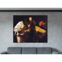 The Incredulity Of Saint Thomas - Gemälde Von Michelangelo Da Caravaggio, Reproduktion, Leinwanddruck, Vintage Wandkunst von ColorsOFLifeHomeArt