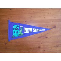 Vintage Neuseeland Tiki Wimpel - Maori Teko Filz Banner Bar Man Cave Decor von Colorsforkidsshop
