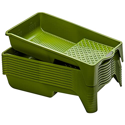 Colorus Farbwanne 10er Set – 15x32 cm für Farbwalzen bis 11 cm – Lackierwanne aus Kunststoff mit Ausgussnase & Skala – 0,6 l Fassungsvermögen – lösemittelbeständig & wiederverwendbar Colorus Farbwanne 10er Set – 15x32 cm für Farbwalzen bis 11 cm – Lackierwanne aus Kunststoff mit Ausgussnase & Skala – 0,6 l Fassungsvermögen – lösemittelbeständig & wiederverwendbar von Colorus