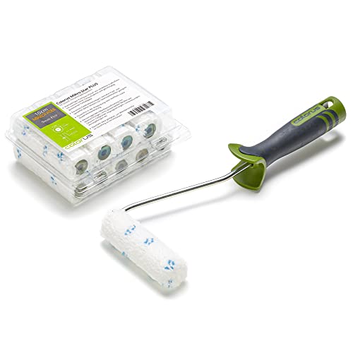Lasur Set 11 tlg | 10 x Colorus Heizkörperrolle Mikrofaser 10 cm mit 9 mm Flor | Farbwalzen inkl. Farbrollerbügel mit 2K-Griff | Set für Lasuren, Versiegelungen, Imprägnierungen Lasur Set 11 tlg | 10 x Colorus Heizkörperrolle Mikrofaser 10 cm mit 9 mm Flor | Farbwalzen inkl. Farbrollerbügel mit 2K-Griff | Set für Lasuren, Versiegelungen, Imprägnierungen von Colorus