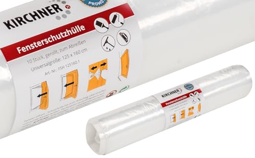 10 x Simproflex Fensterschutzhülle 125 x 160cm | Fensterschutzfolie Glasschutzfolie zeitsparend und effektiv | 1 Rolle a 10 Hüllen 30my LDPE Schutzfolie für Fenster | Abdeckfolie Fensterfolie von Colorus