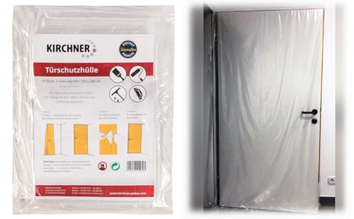 10 x Simproflex Türschutzhülle 125 x 240cm | Türschutzfolie Glasschutzfolie zeitsparend und effektiv | 1 Beutel a 10 Hüllen 30my LDPE Schutzfolie für Türen | Abdeckfolie Türfolie von Colorus