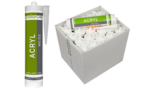 20 x Bauacryl Fugendichtmasse 310ml weiß Fugendichter Maleracryl Fugenmasse 20 x Bauacryl Fugendichtmasse 310ml weiß Fugendichter Maleracryl Fugenmasse von Colorus