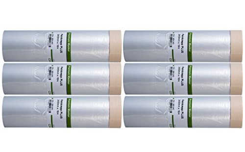 6 x Colorus Malerkrepp Masker Tape PLUS 16 m mit 240 cm Abdeckfolie 2400mm Abklebeband Abdeck Klebeband mit Malerfolie 6 x Colorus Malerkrepp Masker Tape PLUS 16 m mit 240 cm Abdeckfolie 2400mm Abklebeband Abdeck Klebeband mit Malerfolie von Colorus