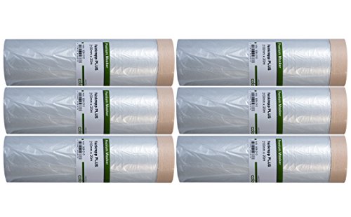 6 x Colorus Masker Tape PLUS Feinkrepp 210 cm x 20m Abdeckfolie für glatte und leicht raue Untergründe von Colorus