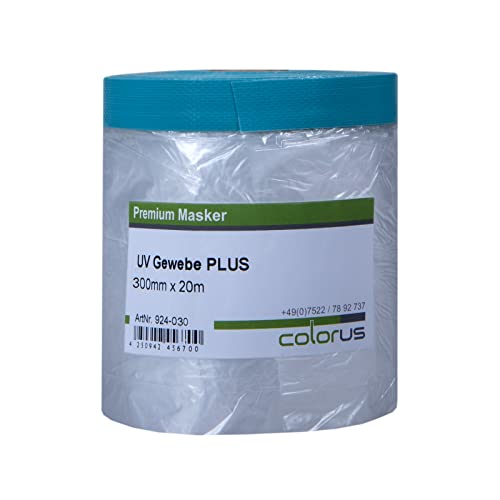 Colorus Masker Tape PLUS UV Gewebe – 3 Rollen 30 cm x 20 m – Abdeckfolie mit Gewebe-Klebeband | 21 Tage UV-beständig | Für raue Untergründe & Außenbereich Colorus Masker Tape PLUS UV Gewebe – 3 Rollen 30 cm x 20 m – Abdeckfolie mit Gewebe-Klebeband | 21 Tage UV-beständig | Für raue Untergründe & Außenbereich von Colorus