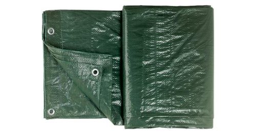 Colorus Abdeckplane Gewebeplane 24m² | Grün 4 x 6 m | Gewebe- Abdeckplane wasserdicht Gartenmöbel | Wetterschutzplane | Plane mit Ösen | Abdeckplane Holz | Ösenplane | Bootsplane | Allzweckplane von Colorus