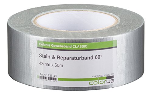 Colorus Gewebe Reparaturband silber/grau 48mm x 50m Duct Tape Gewebeband Panzertape von Colorus