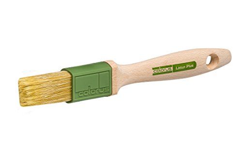 Colorus High Premium Flachpinsel 30 mm | Lasur-Malerpinsel für Lasuren aller Art Holzöle und Dickschichtlasuren | Lasurpinsel mit hellen Chinaborsten | Beschichtungs-Pinsel von Colorus